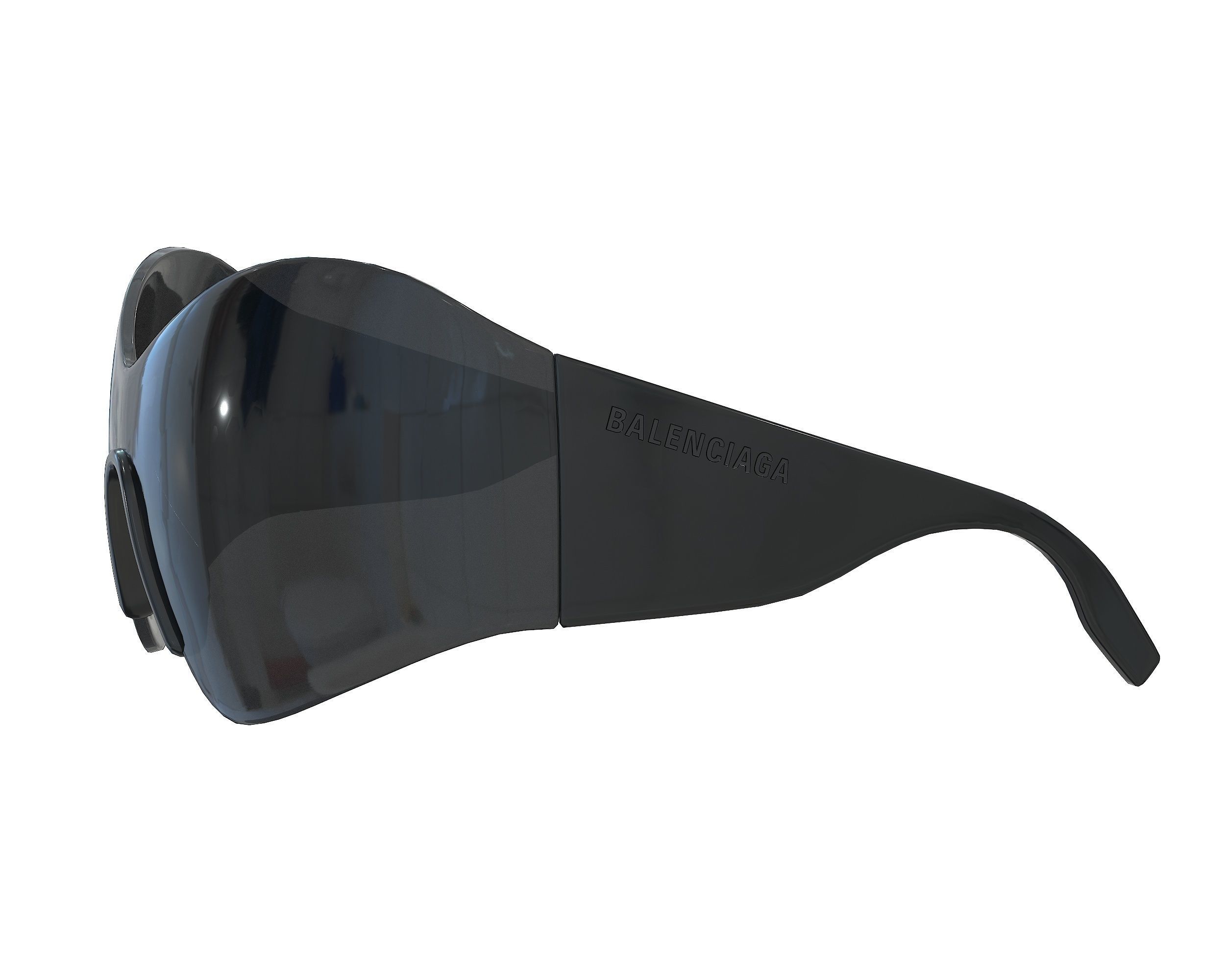 Balenciaga Mask Butterfly Sunglasses Low-poly 3D model_7