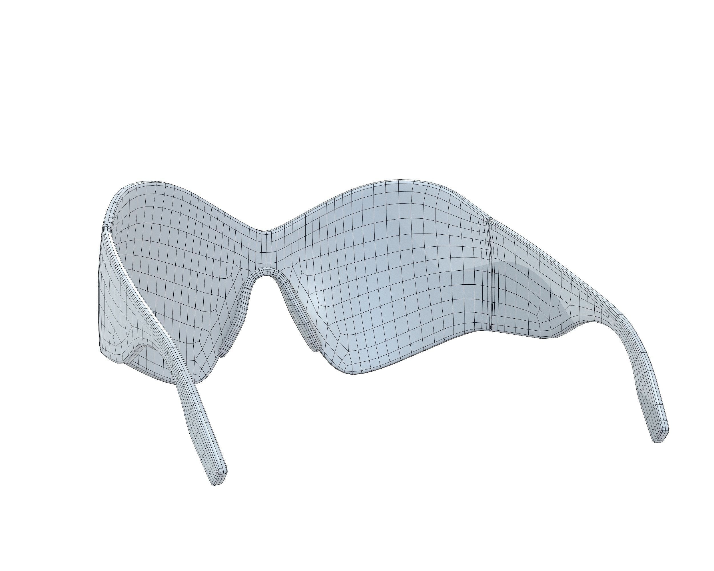 Balenciaga Mask Butterfly Sunglasses Low-poly 3D model_16