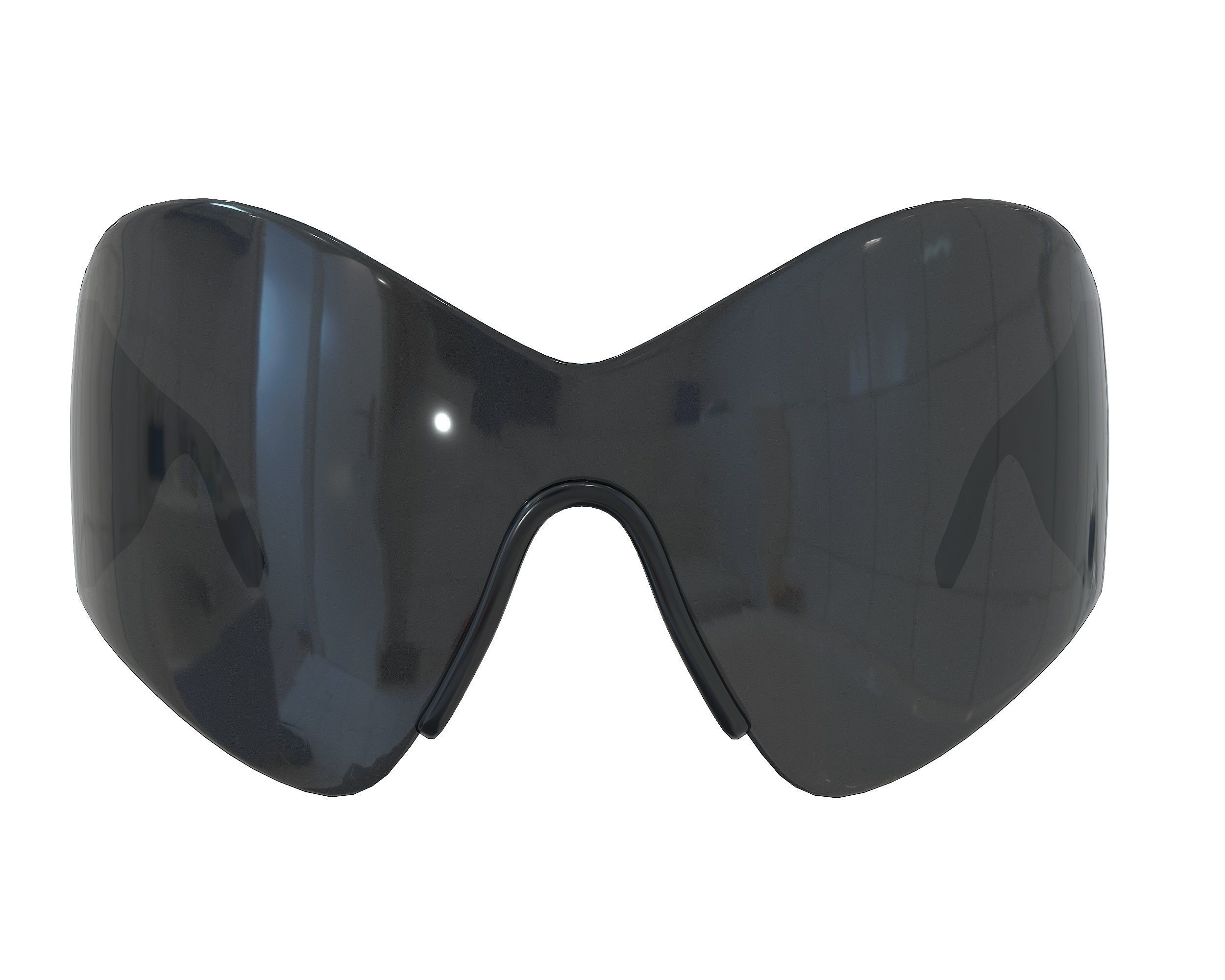 Balenciaga Mask Butterfly Sunglasses Low-poly 3D model_11