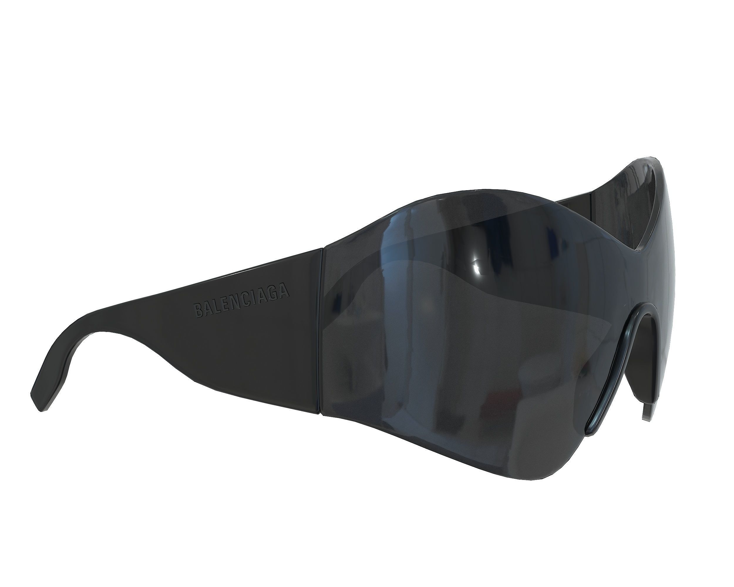 Balenciaga Mask Butterfly Sunglasses Low-poly 3D model_10