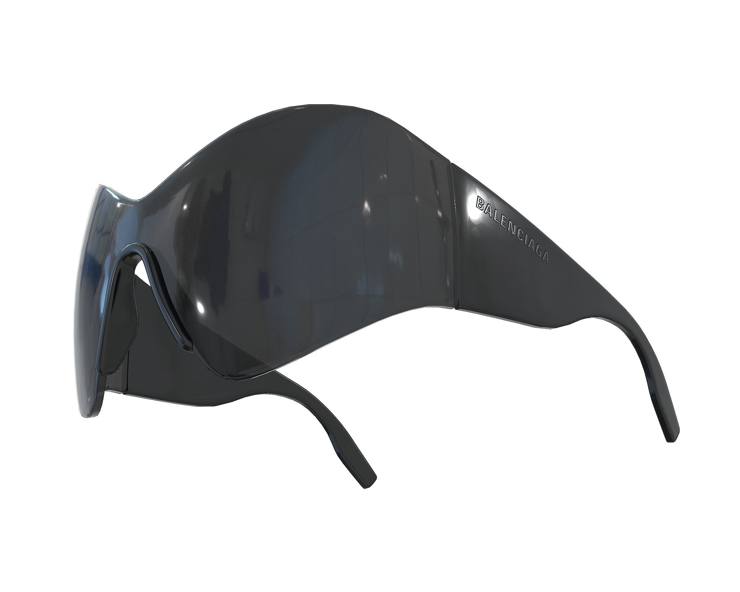 Balenciaga Mask Butterfly Sunglasses Low-poly 3D model_5