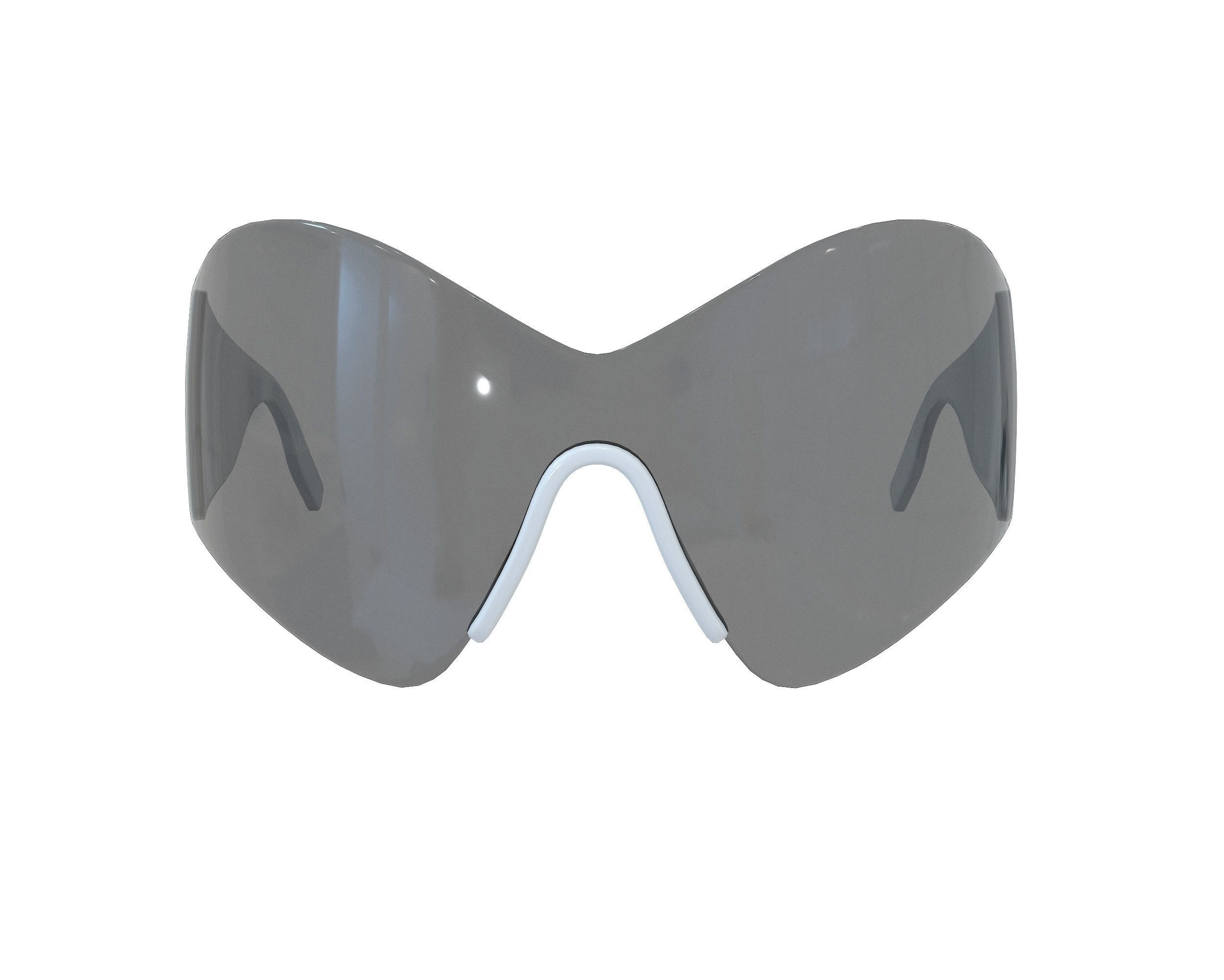 Balenciaga Mask Butterfly Sunglasses Low-poly 3D model_13