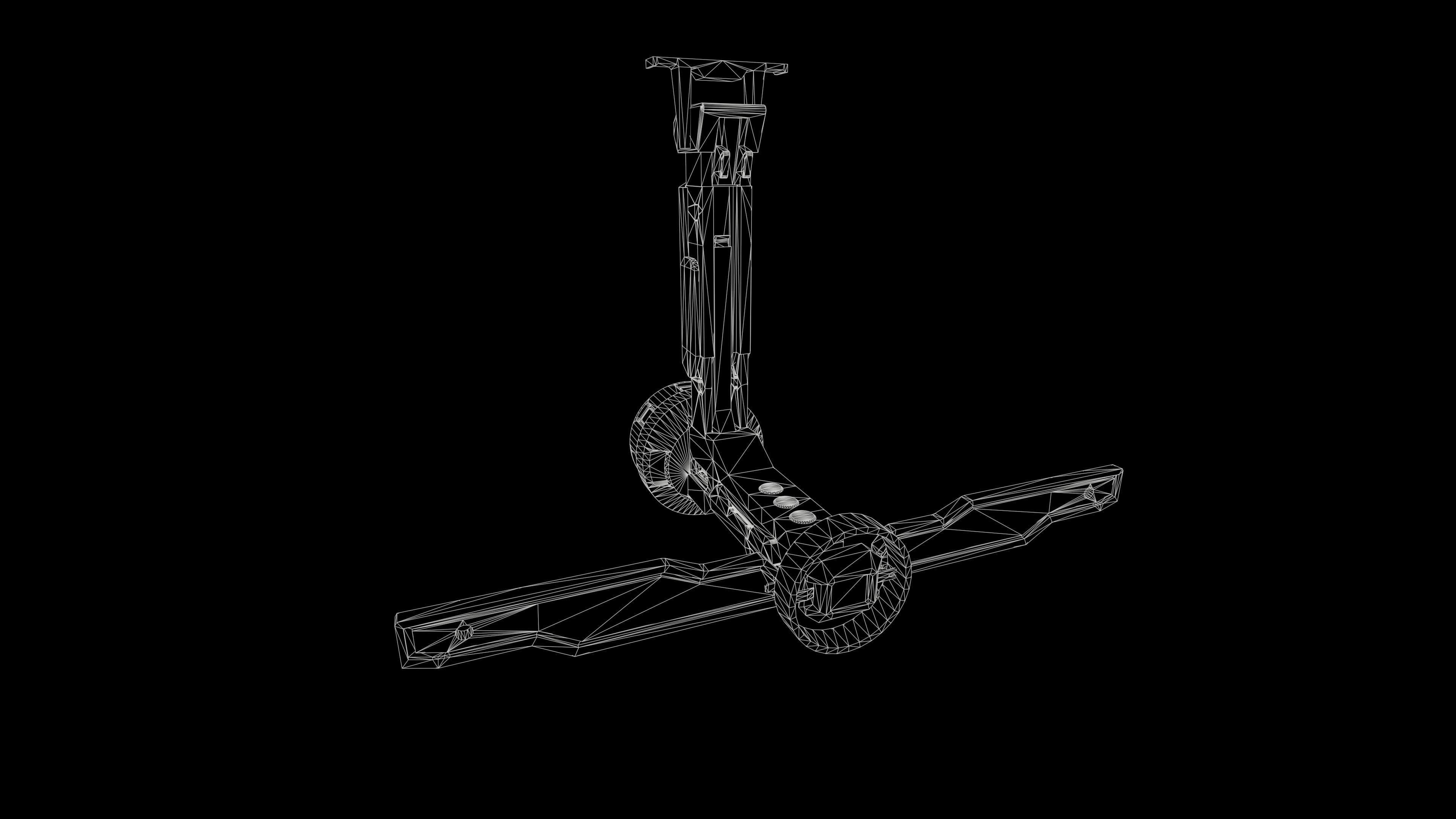 Sci-fi Ventilation Fan Machine Low-poly 3D model_7