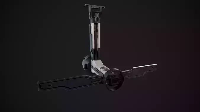 Sci-fi Ventilation Fan Machine Low-poly 3D model