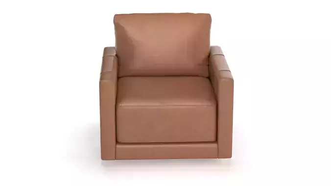 Gather Leather Swivel Chair 3D model