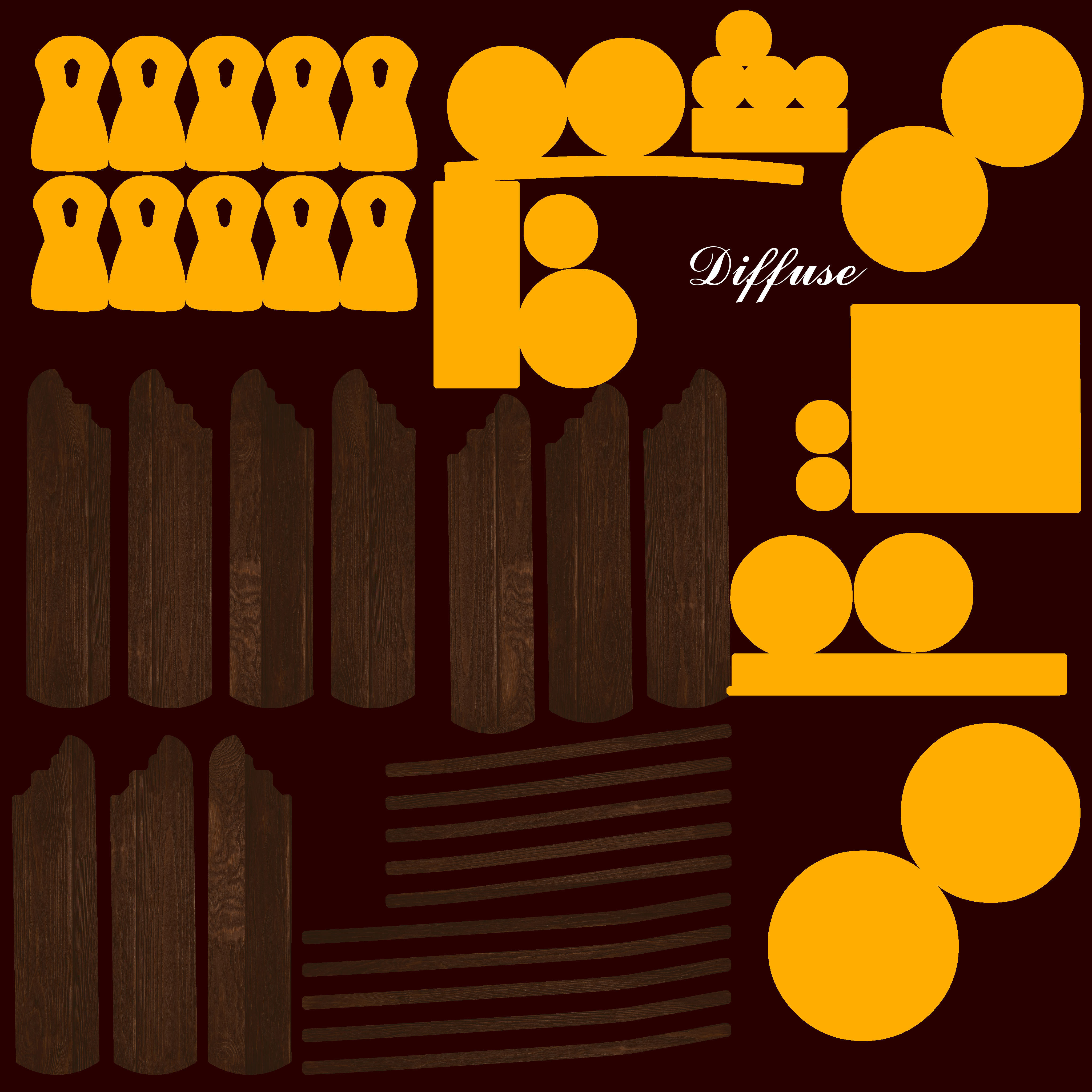 Ceiling Fan Low-poly 3D model_6