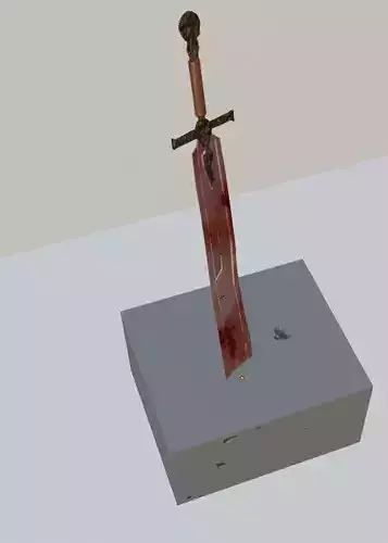 Broadsword sword with blood
