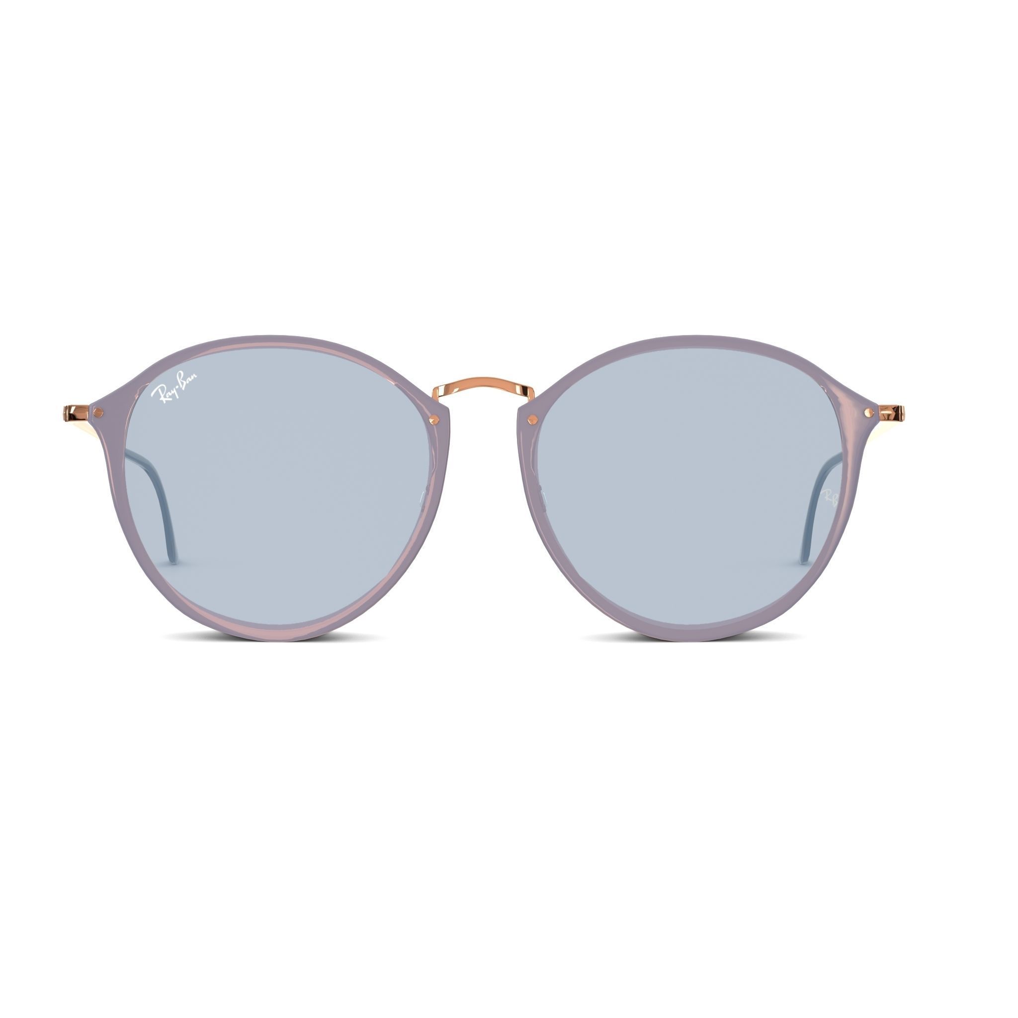 Ray-Ban Blaze round - RB3574N 59 Sunglasses Low-poly 3D model_2