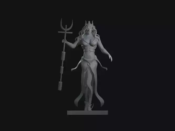 ocean goddess character print Free 3D model