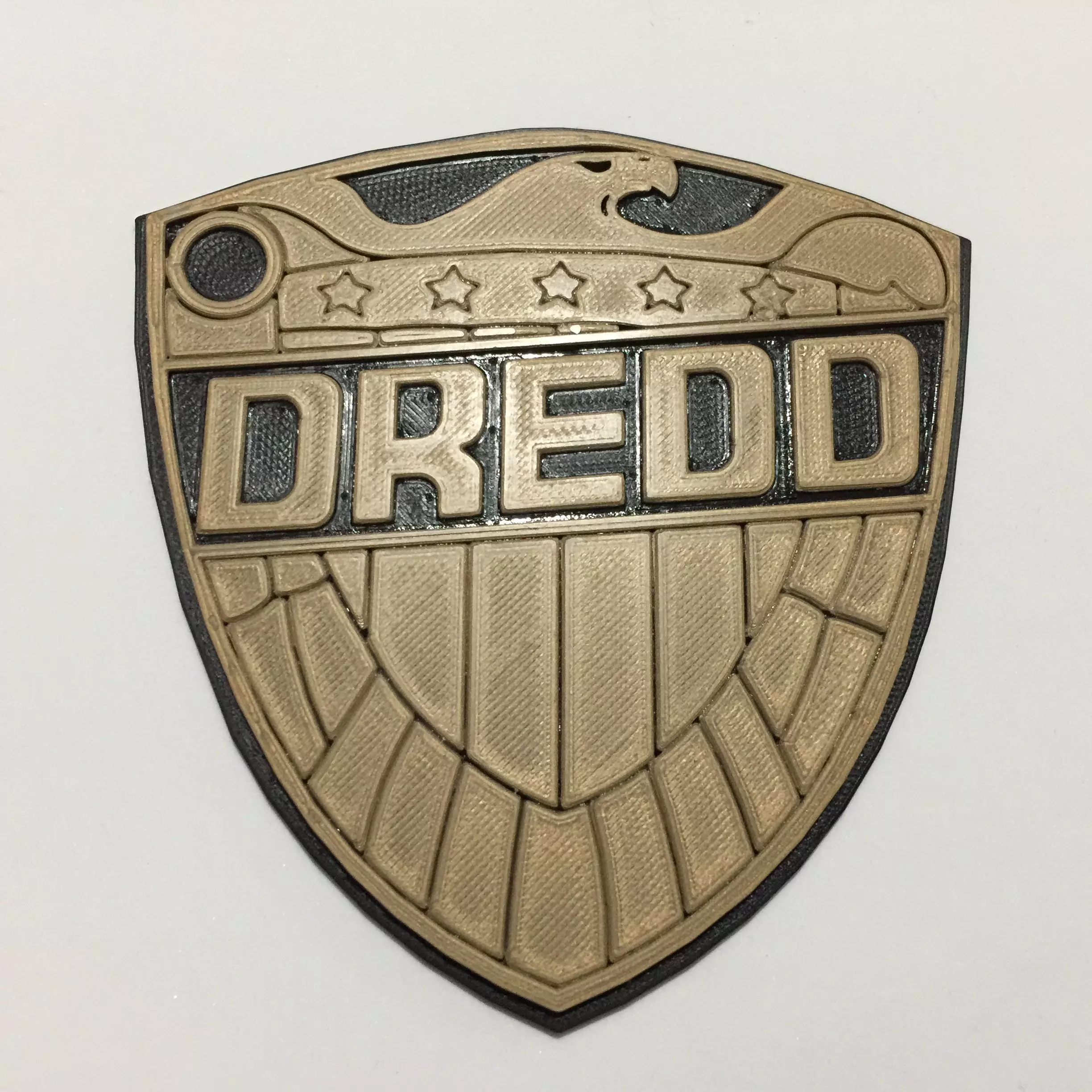 Judge Dredd Comics Style Badge Coaster 3D print model
