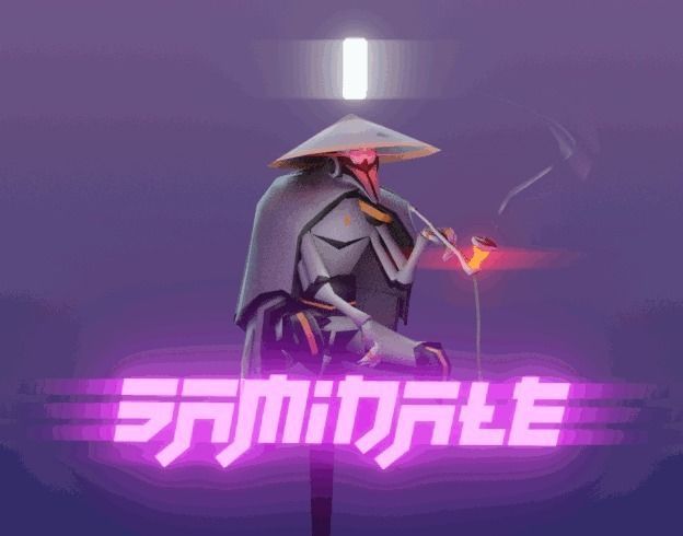 Lowpoly Robo Samurai Low-poly 3D model_4