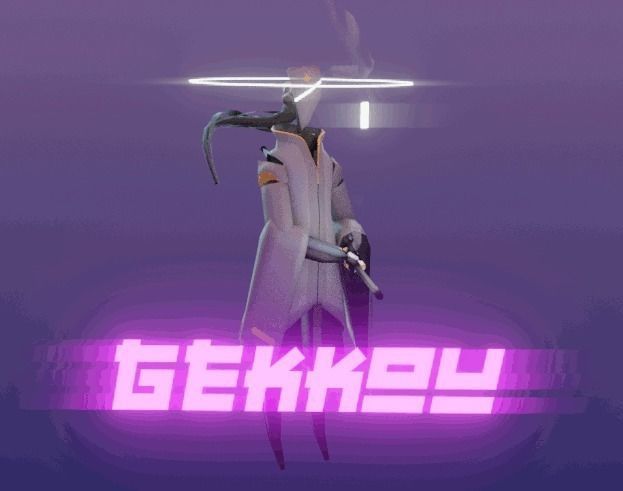 Lowpoly Robo Samurai Low-poly 3D model_1