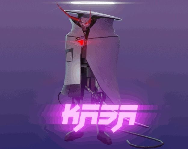 Lowpoly Robo Samurai Low-poly 3D model_2