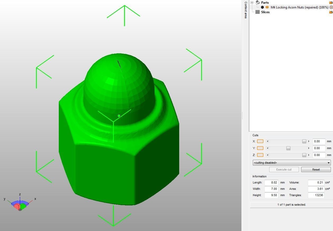 M4 Locking Acorn Nuts 3D print model_7