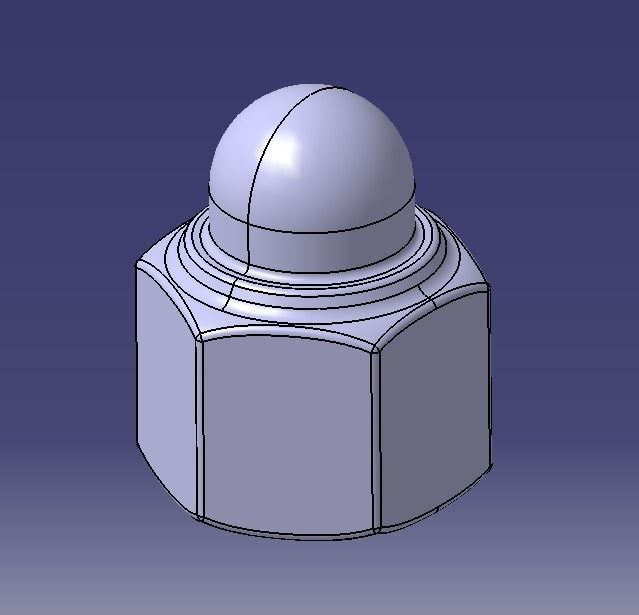 M4 Locking Acorn Nuts 3D print model_5