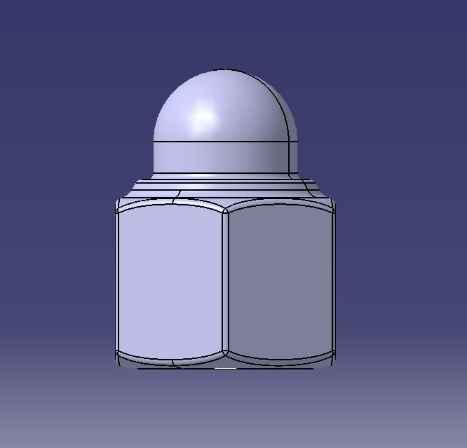 M4 Locking Acorn Nuts 3D print model_3