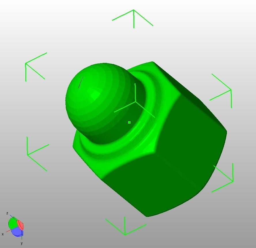M4 Locking Acorn Nuts 3D print model_11