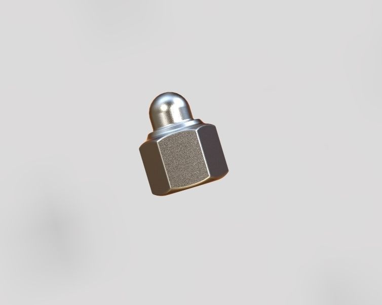 M4 Locking Acorn Nuts 3D print model_1