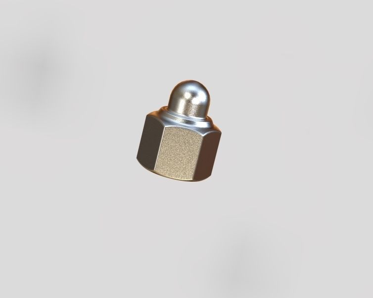 M4 Locking Acorn Nuts 3D print model_16