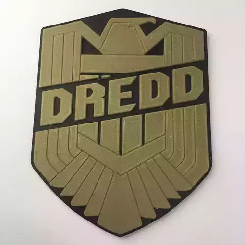 Judge Dredd Movie Style Badge Coaster 3D print model