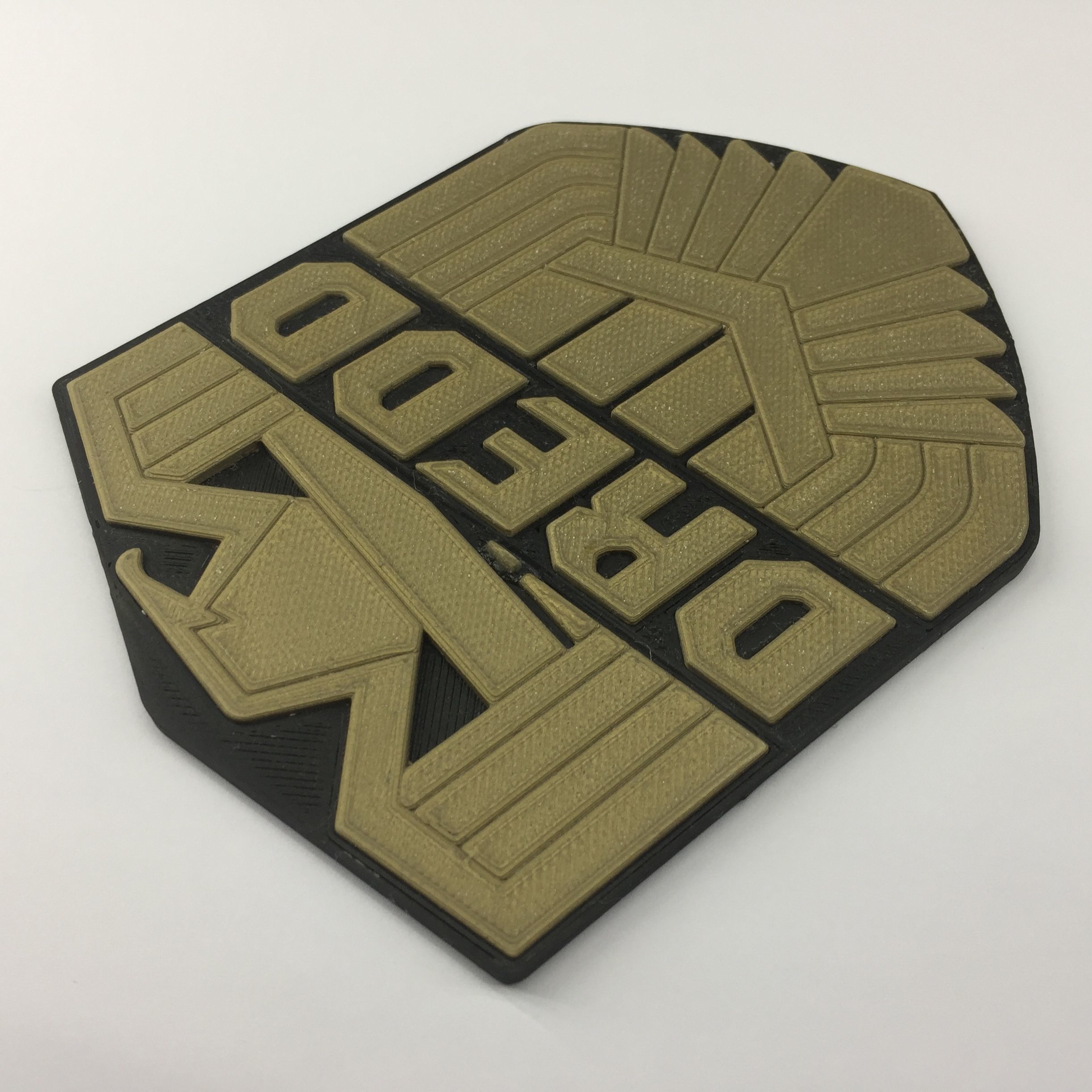 Judge Dredd Movie Style Badge Coaster 3D print model_3