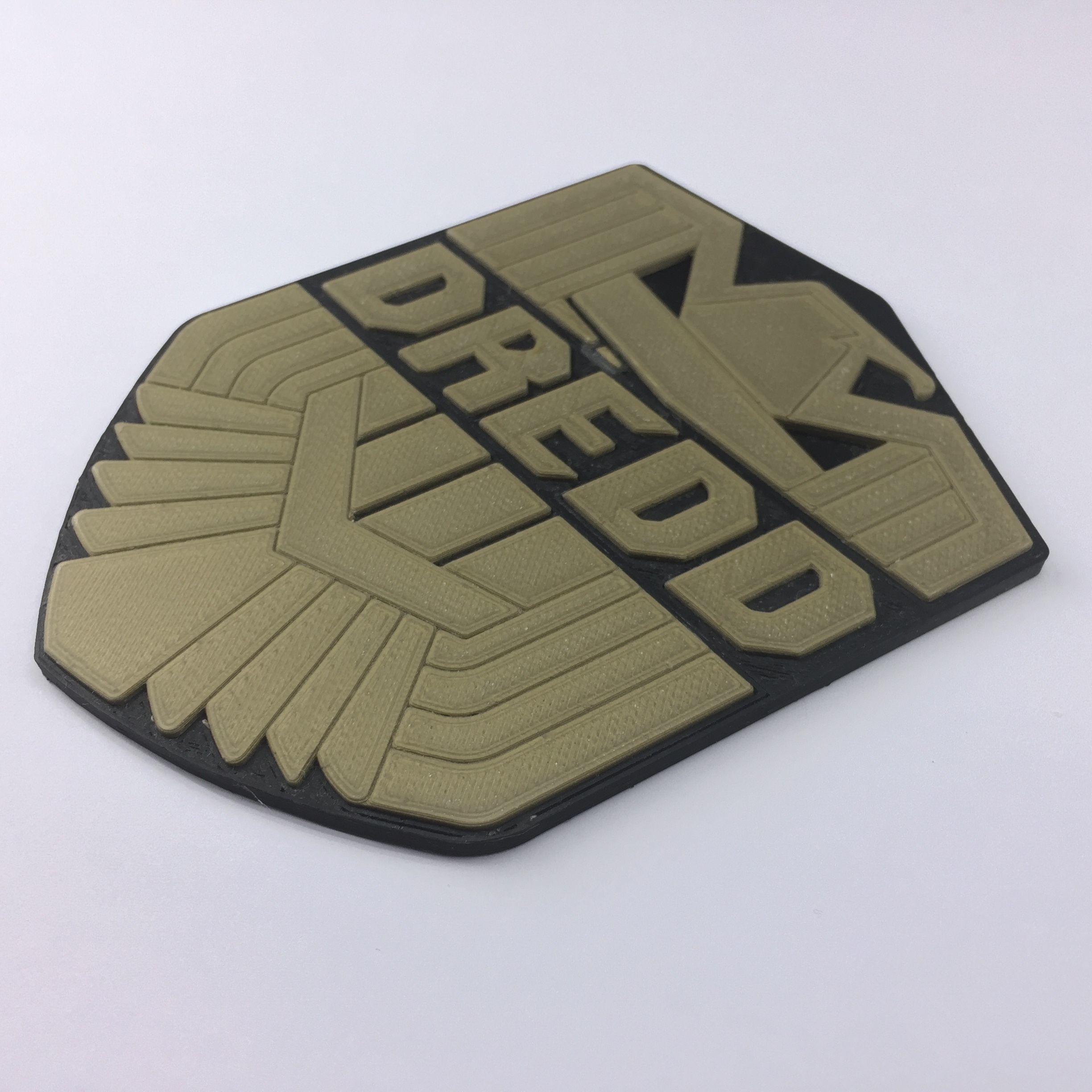 Judge Dredd Movie Style Badge Coaster 3D print model_1