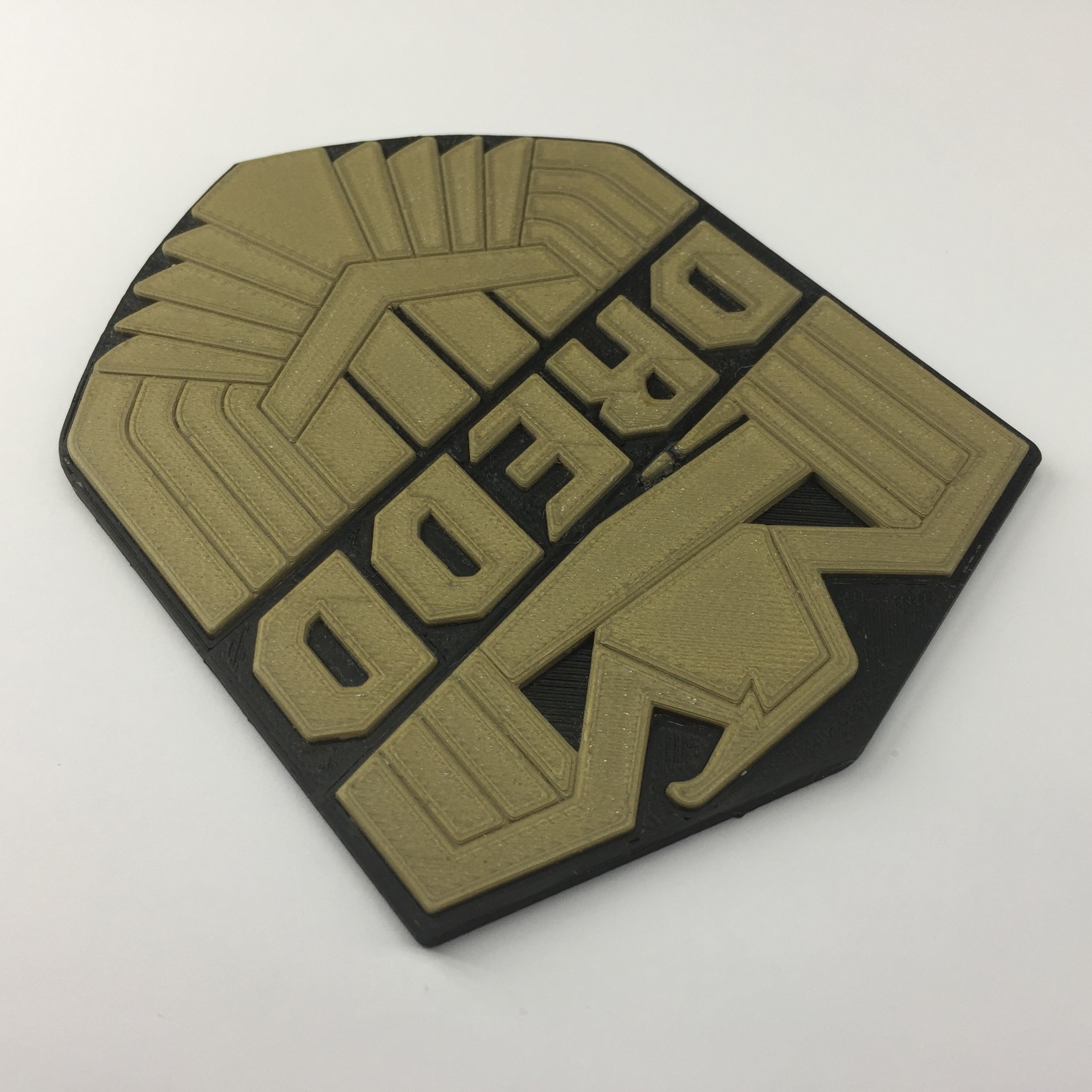 Judge Dredd Movie Style Badge Coaster 3D print model_2
