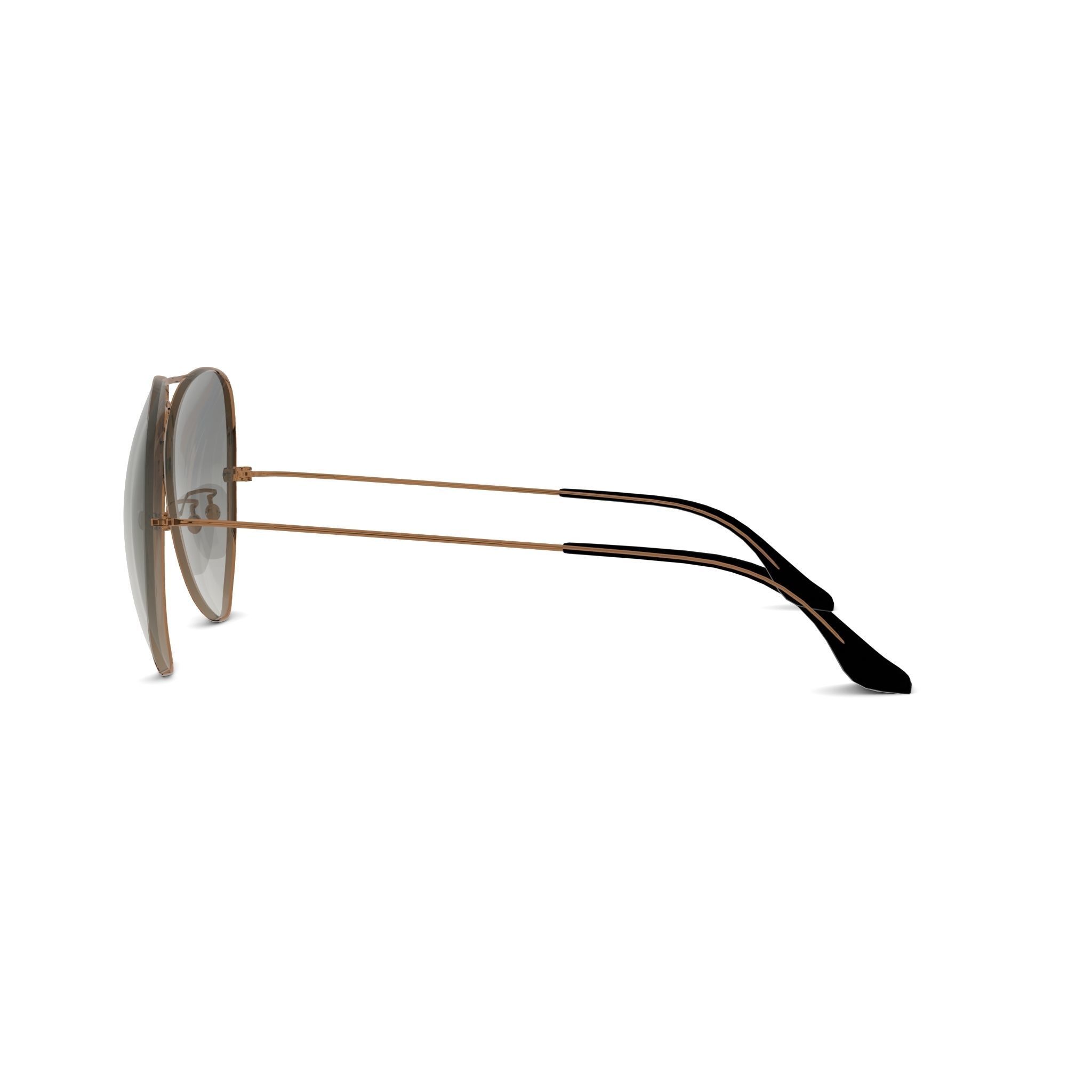 Ray-Ban Aviator - RB3026 Sunglasses Low-poly 3D model_3