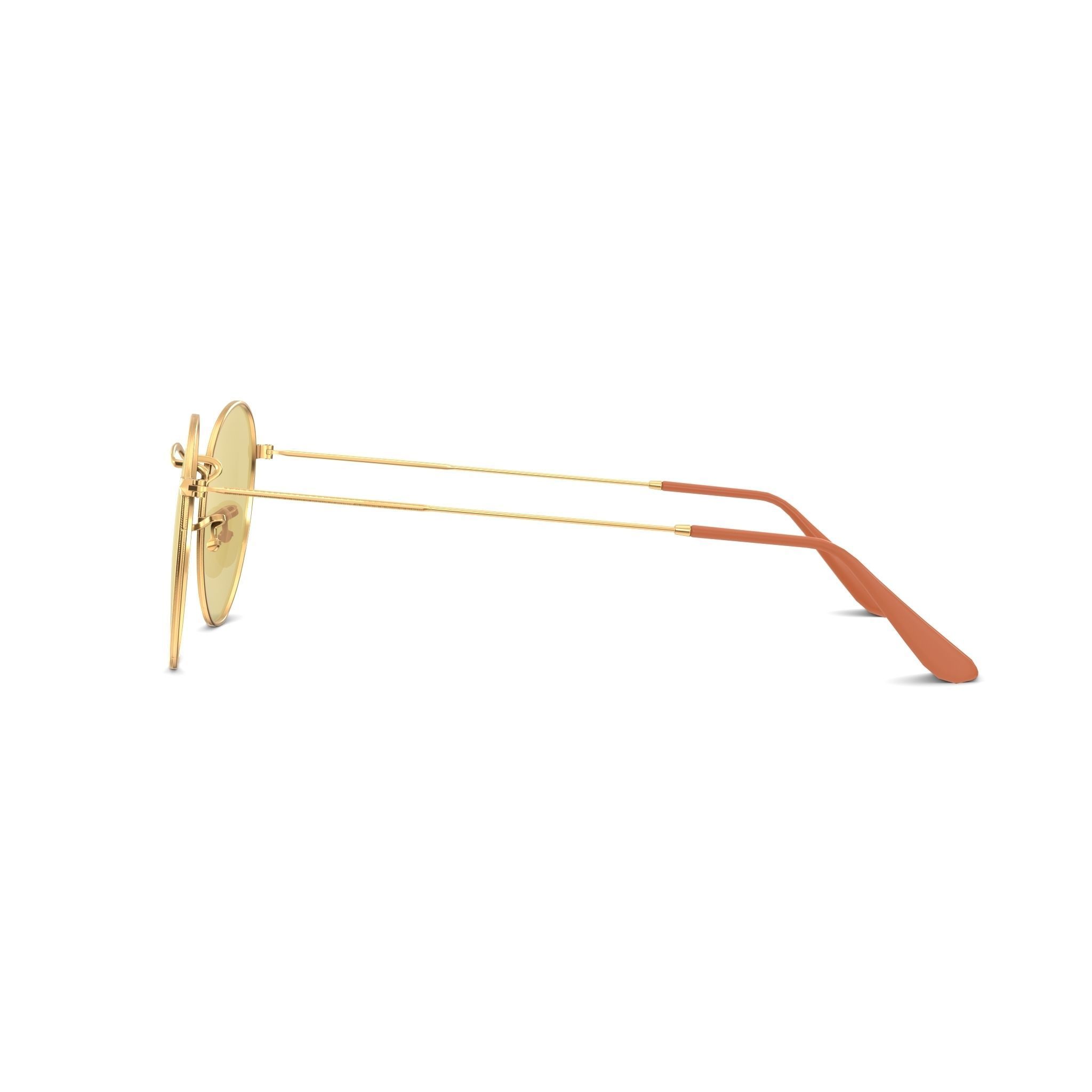 Ray-Ban Round metal - RB3447 Sunglasses Low-poly 3D model_3