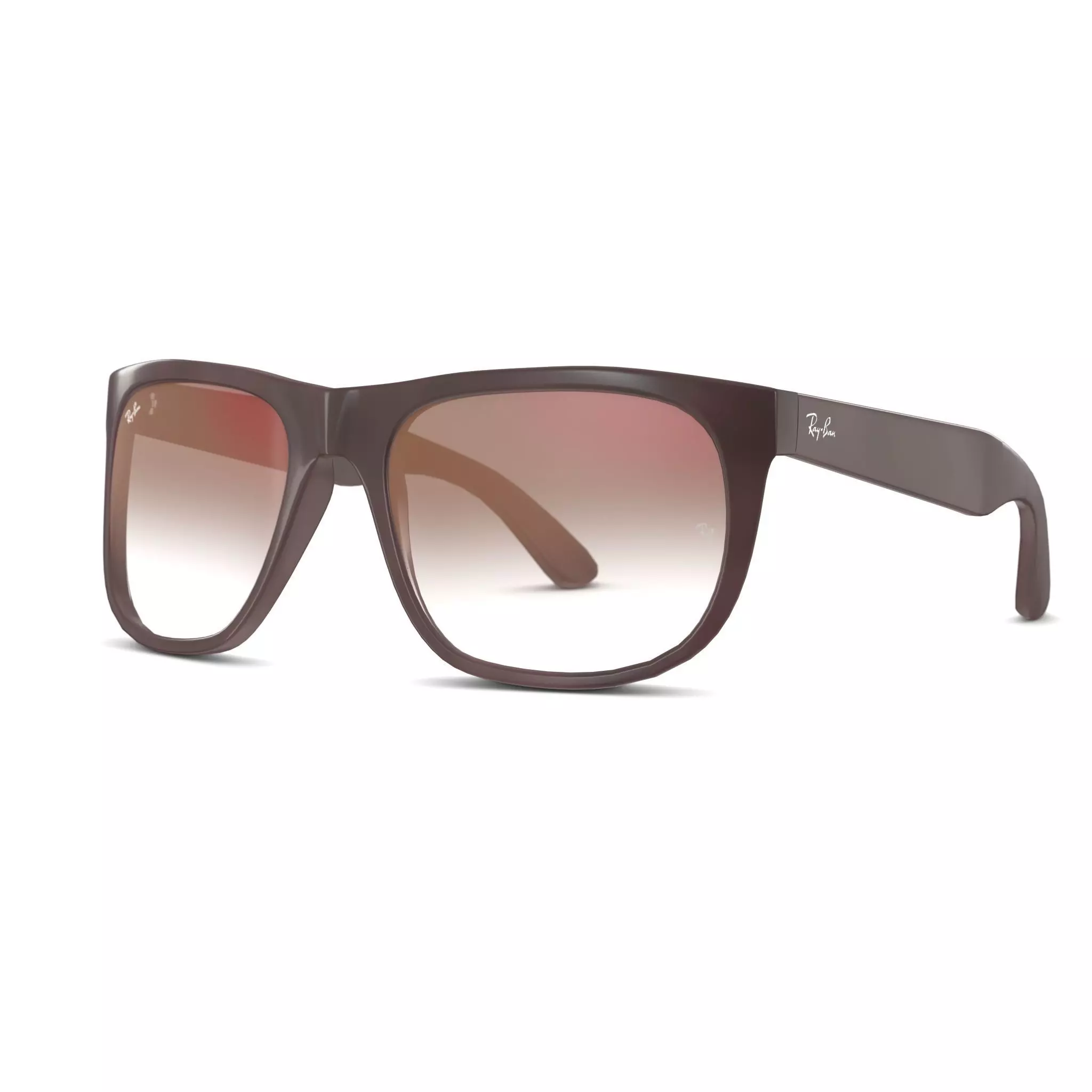 Ray-Ban Justin Flash gradient lenses - RB4165 Sunglasses Low-poly 3D model_0