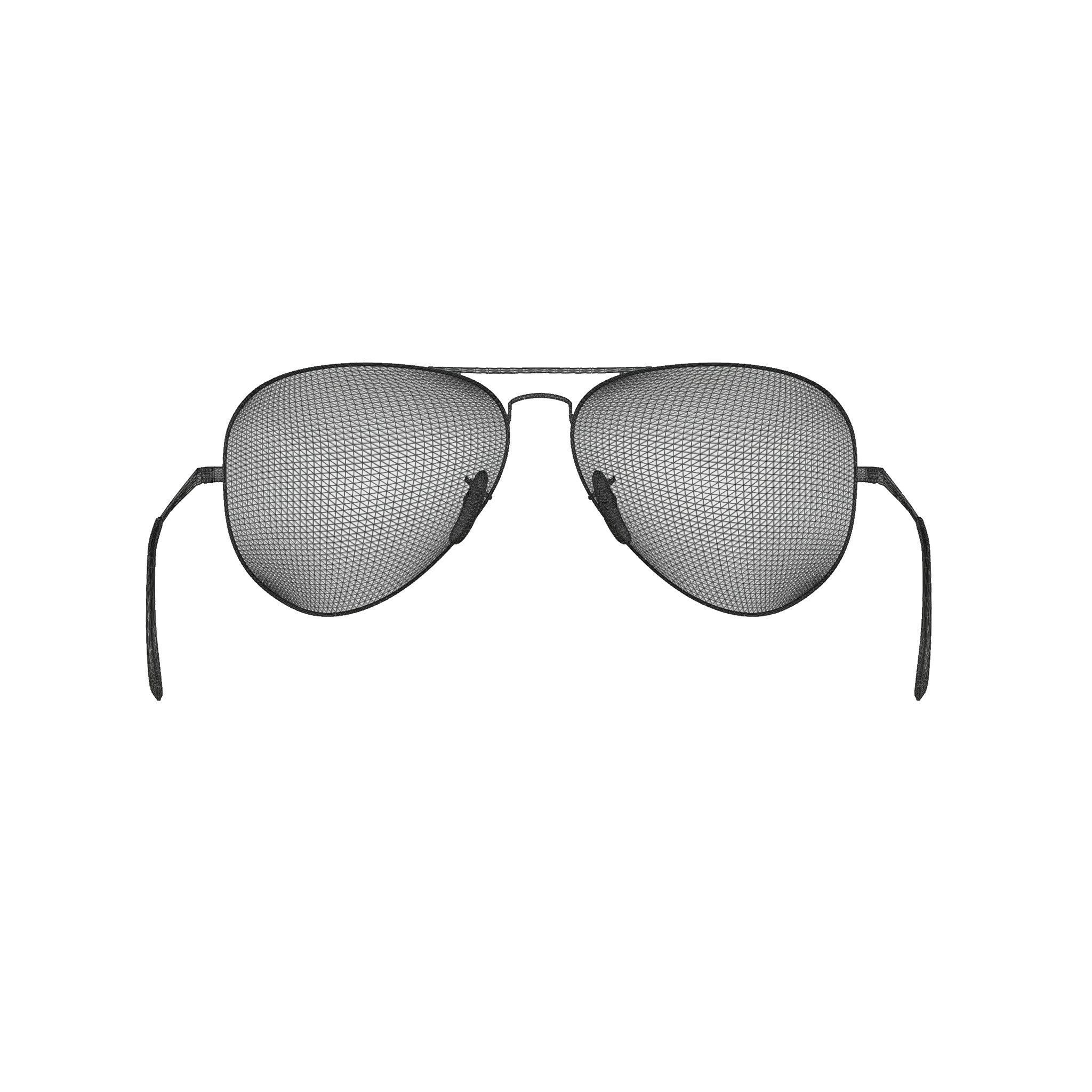 Ray-Ban Aviator Metal II - RB3689 Sunglasses Low-poly 3D model_5