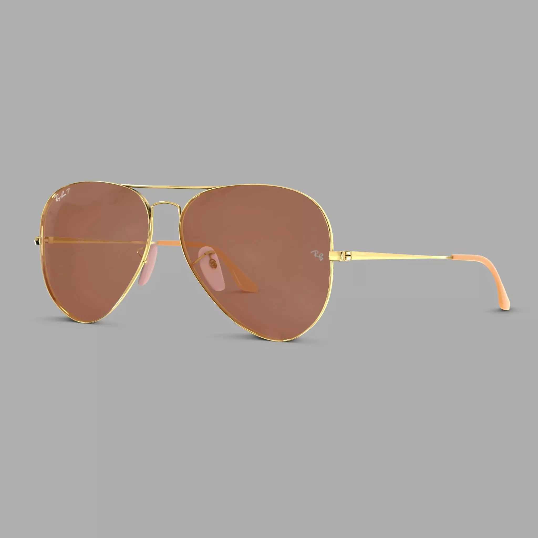 Ray-Ban Aviator Metal II - RB3689 Sunglasses Low-poly 3D model_0