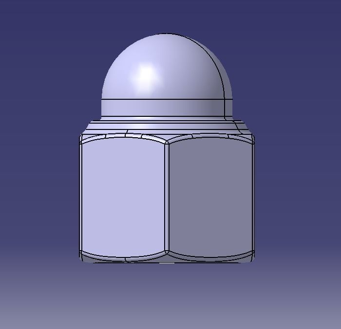 M5 Locking Acorn Nuts 3D print model_9