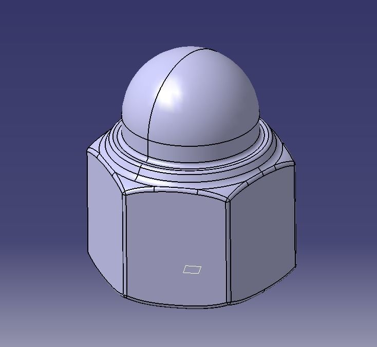 M5 Locking Acorn Nuts 3D print model_2