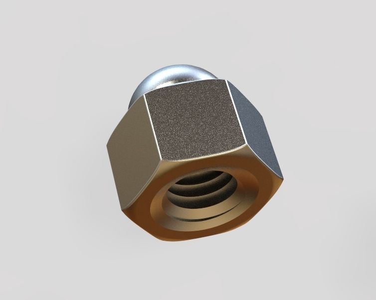 M8 Locking Acorn Nuts 3D print model_3