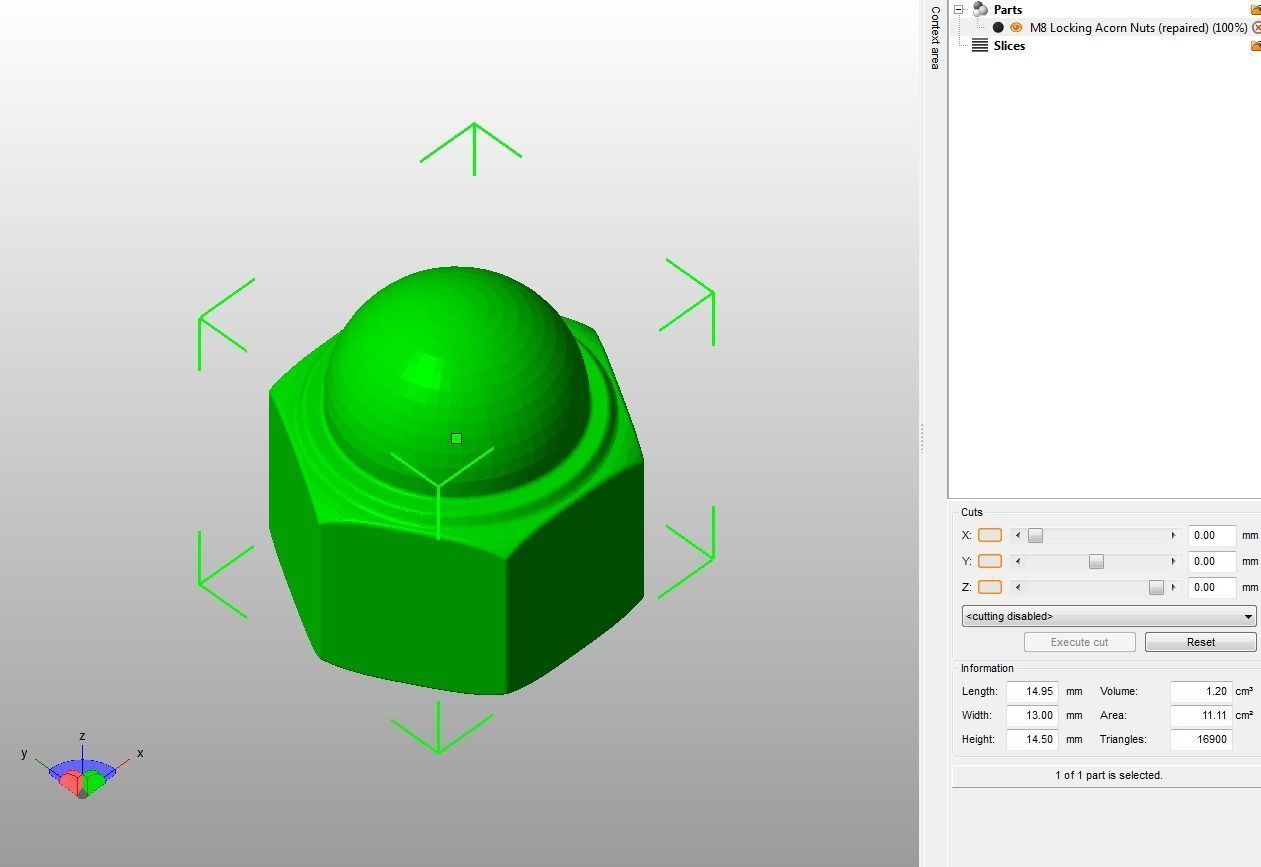M8 Locking Acorn Nuts 3D print model_9