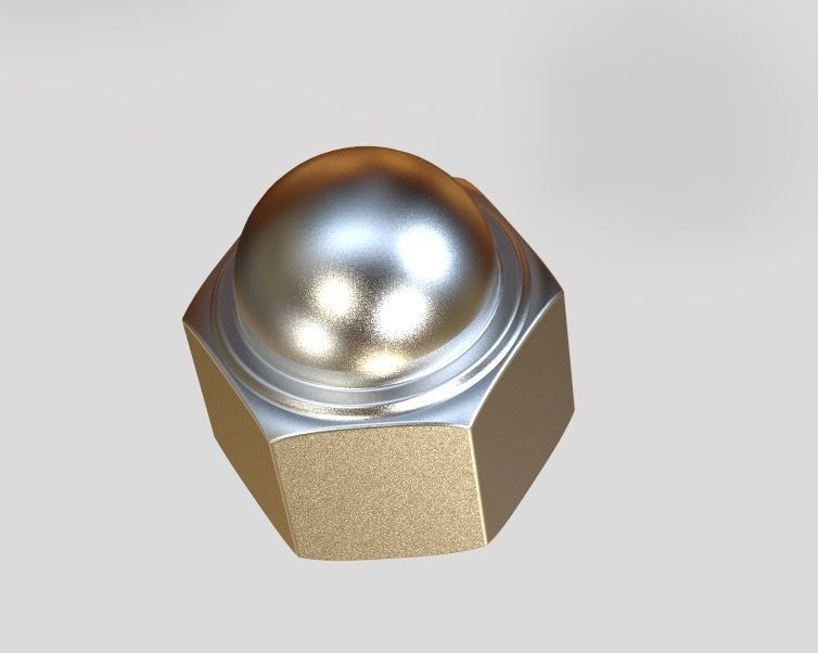 M8 Locking Acorn Nuts 3D print model_4