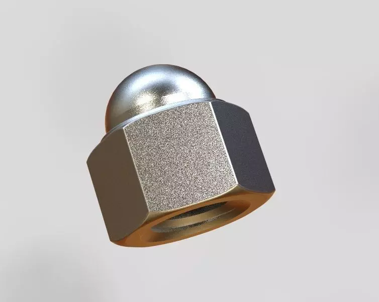 M8 Locking Acorn Nuts 3D print model_0