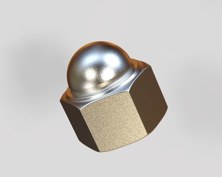 M8 Locking Acorn Nuts 3D print model_15