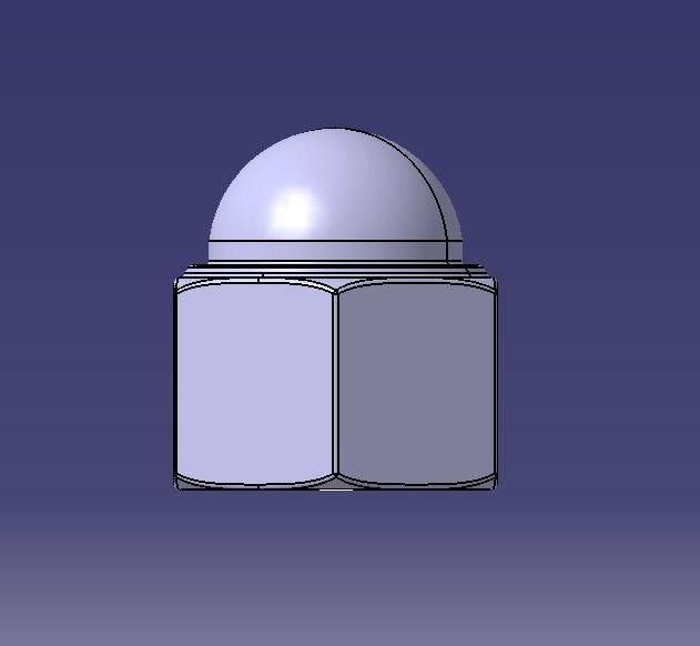 M8 Locking Acorn Nuts 3D print model_17