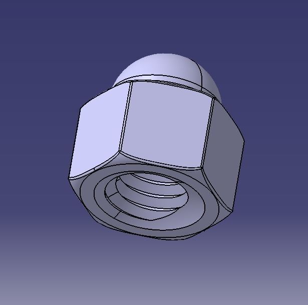 M8 Locking Acorn Nuts 3D print model_21