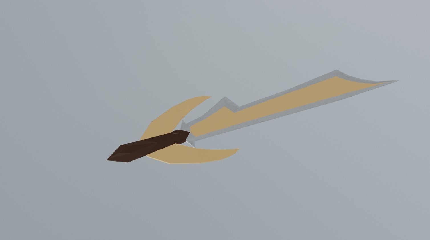 sword Low-poly 3D model_1