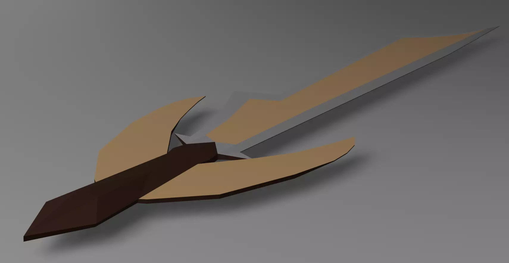 sword Low-poly 3D model_0
