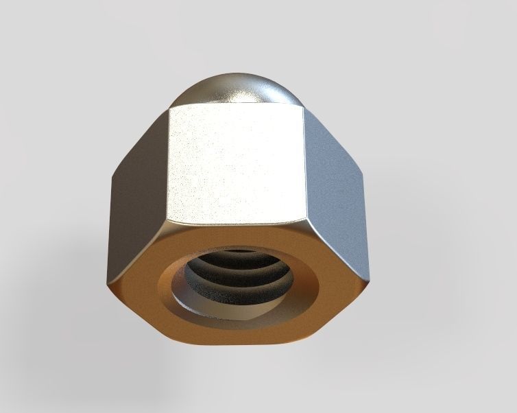M10 Locking Acorn Nuts 3D print model_15