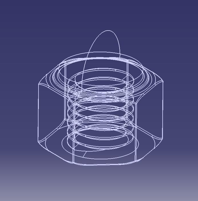 M10 Locking Acorn Nuts 3D print model_20