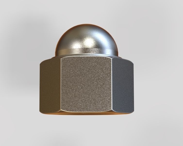 M10 Locking Acorn Nuts 3D print model_3