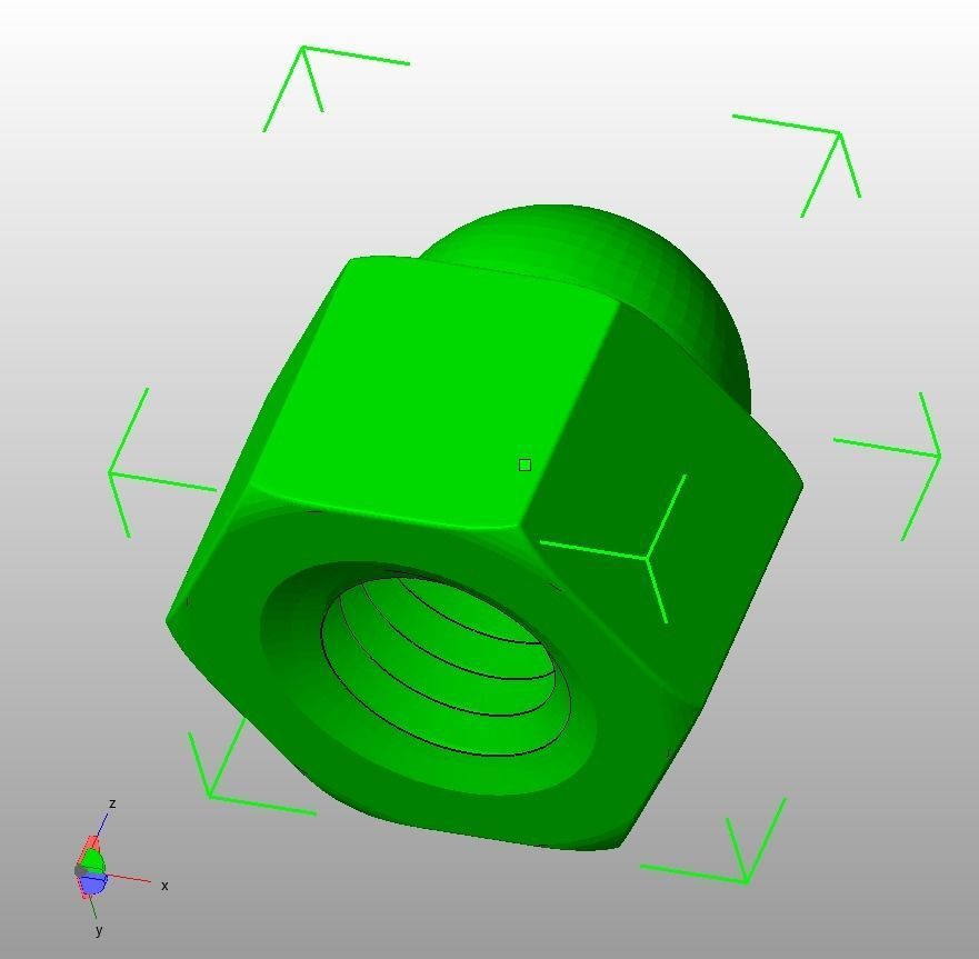 M10 Locking Acorn Nuts 3D print model_13