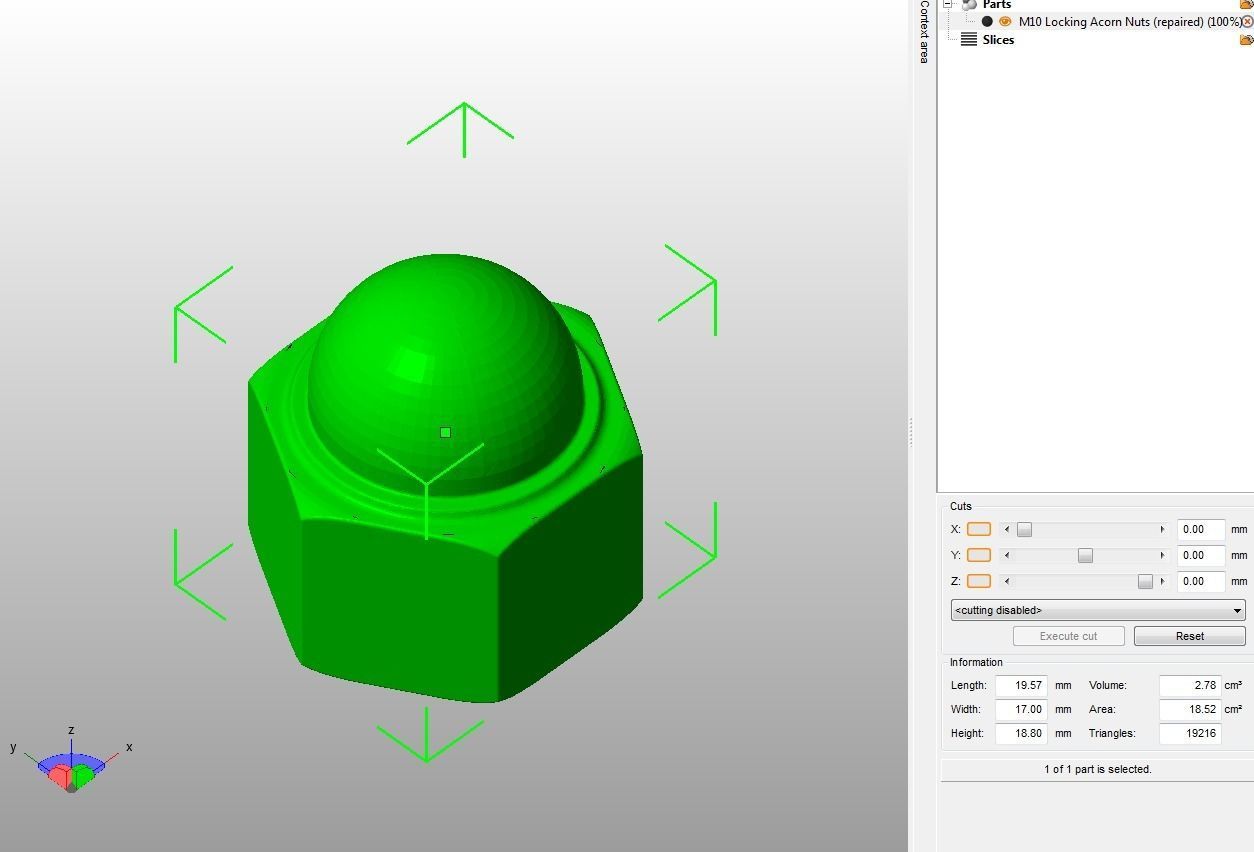 M10 Locking Acorn Nuts 3D print model_9