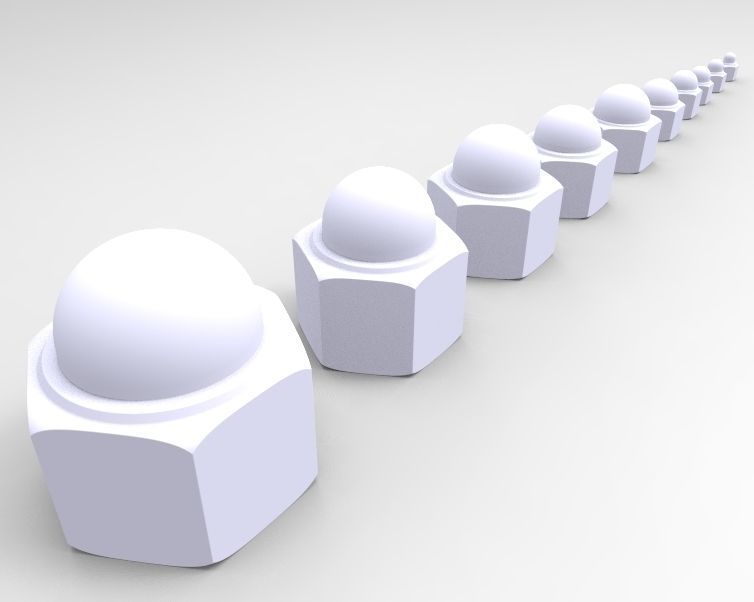 M10 Locking Acorn Nuts 3D print model_34