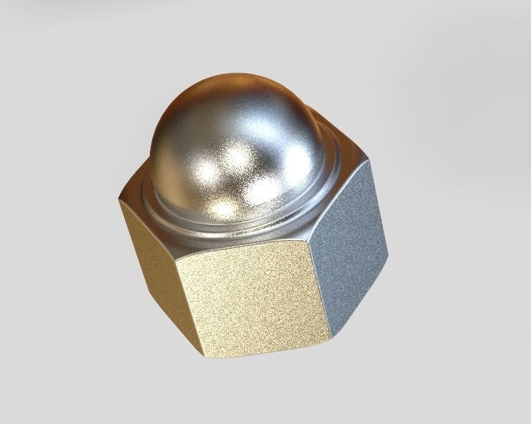 M10 Locking Acorn Nuts 3D print model_14